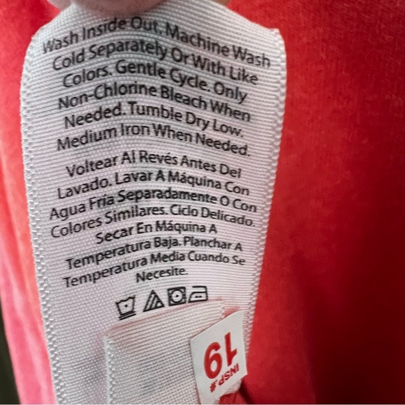 Time and Tru High-Low Hem Crewneck Sweatshirt Women's Size 3XL Pullover Orange - Picture 6 of 8